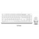 A4 Tech F1010 Q Usb Beyaz Fn-Mm Klv+Optik Mouse Set