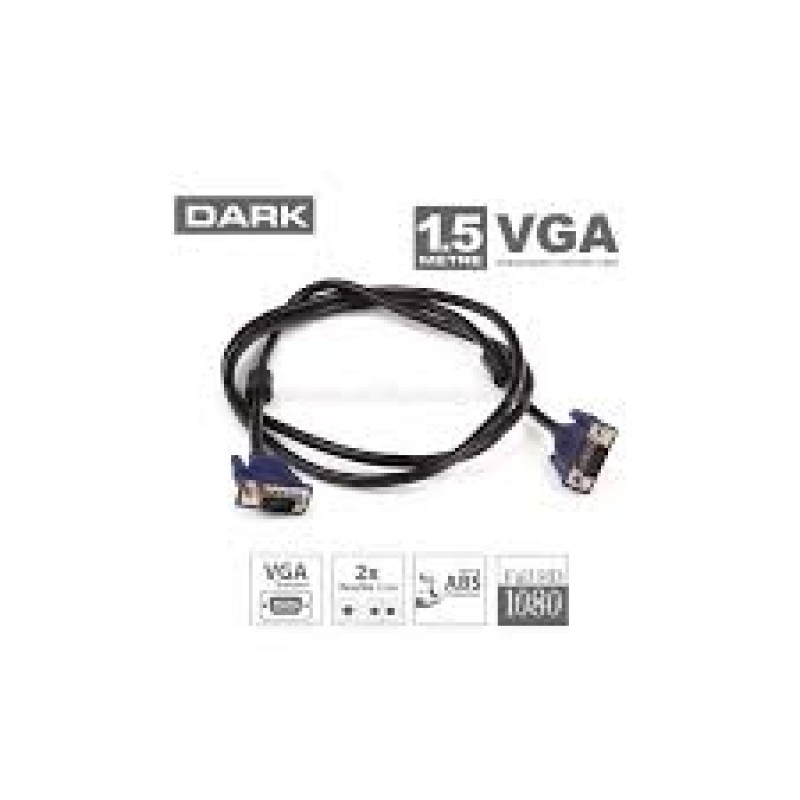 Dark 1.5mt VGA Kablosu (Erkek-Erkek)DK CB VGA150