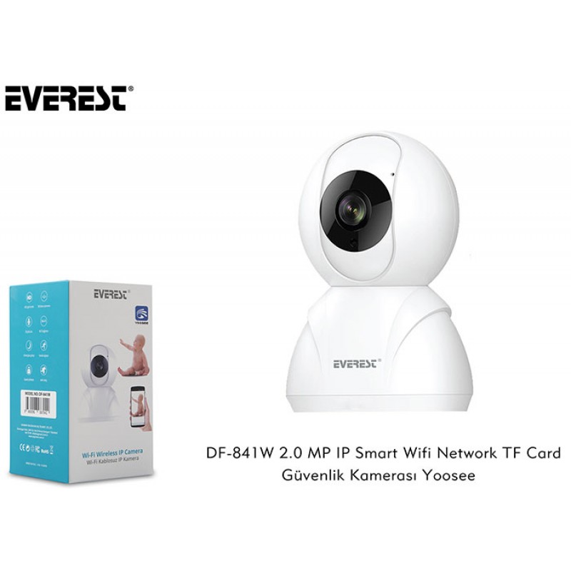 Everest Pembe DF-841W 2.0 MP IP Smart Wifi Network TF Card Güvenlik Kamerası Yoosee