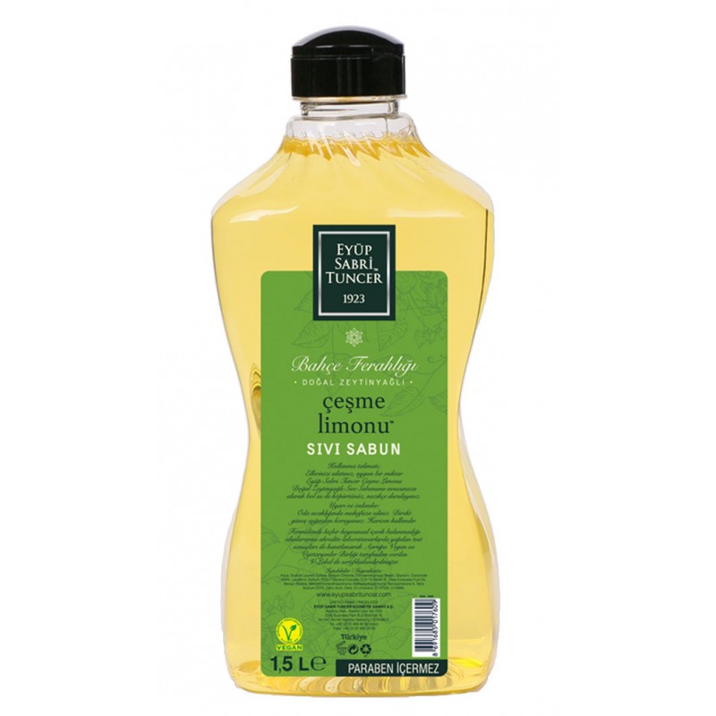 Eyüp Sabri Tuncer Çeşme Limonu 1,5lt Sıvı Sabun Doğal Zeytinyağlı