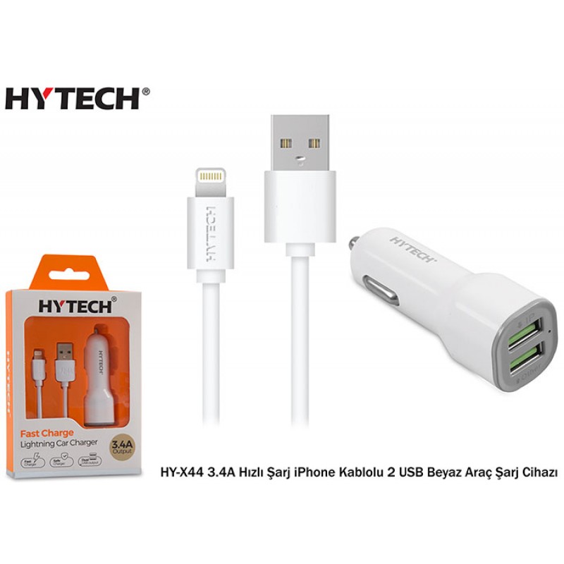 Hytech HY-X44 3.4A Hızlı Şarj iPhone Lightning Kab