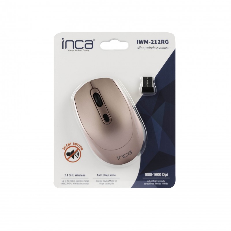 Inca Iwm-212rg 1600Dpi Silent Rose Wireless Mouse