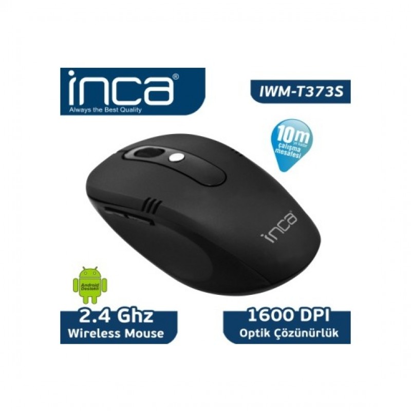 Inca IWM-T373S 2.4ghz Kablosuz Siyah Mouse 1600dpi