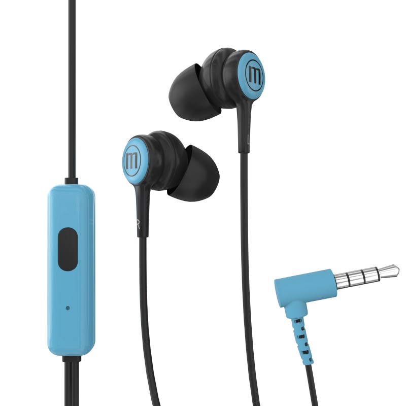 Maxell In-Tips Earphones Mavi Kulakiçi Mikrofonlu Kulaklık Tek Jaklı