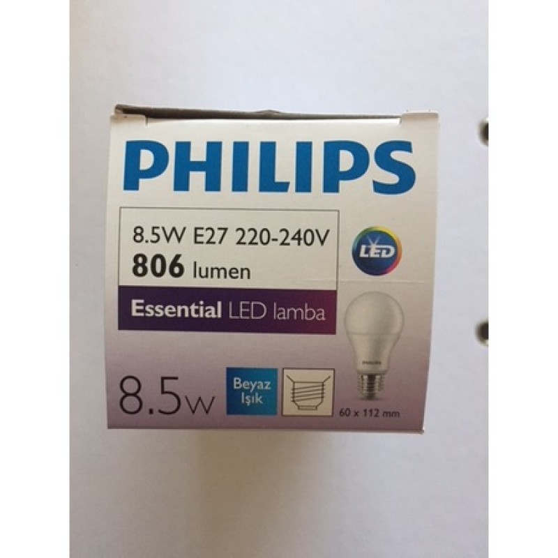 Philips Ess Led Bulp 8,5-6500k Beyaz Ampul