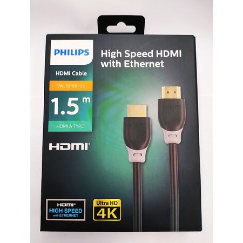 Philips SWL6118-93 4K 1,5 Mt Altın Uçlu Hdmi Kablo Kutulu  High Speed