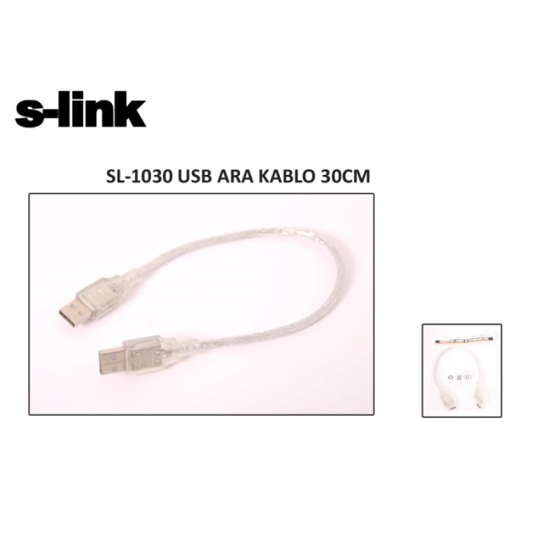 S-link SL-1030 Usb2.0 30cm AM to AM Kablosu