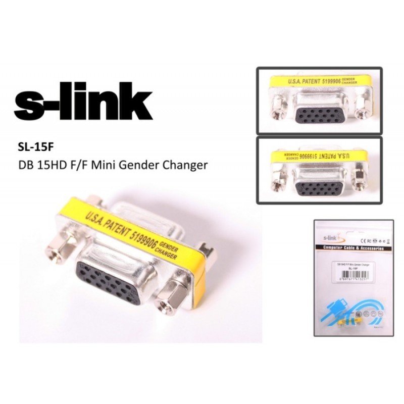 S-link SL-15F Vga Dişi-Dişi 15pin Dönüştürücü
