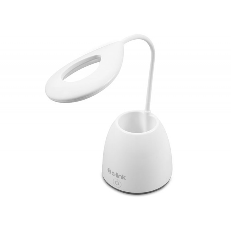 S-link SL-8715 Beyaz 19 LED Şarjlı 1200mAh Taşınabilir Masa Lambası