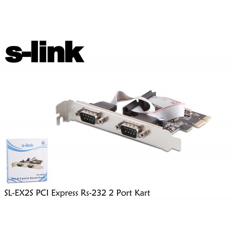 S-link SL-EX2S rs232 2port Pcı Express Kart Kutusuz