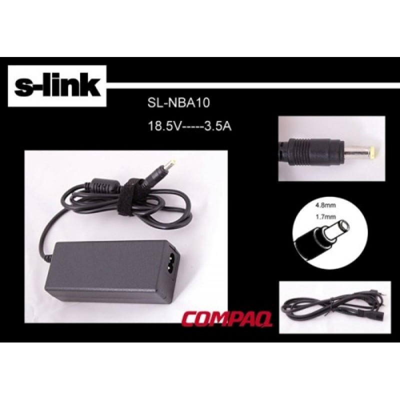 S-link SL-NBA10 18.5v 3.5a 4.8-1.7 Notebook Adaptörü