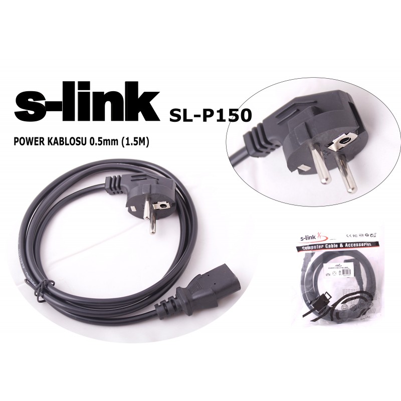 S-link SL-P150 1.5mt 0.50mm Power Elektrik Kablosu