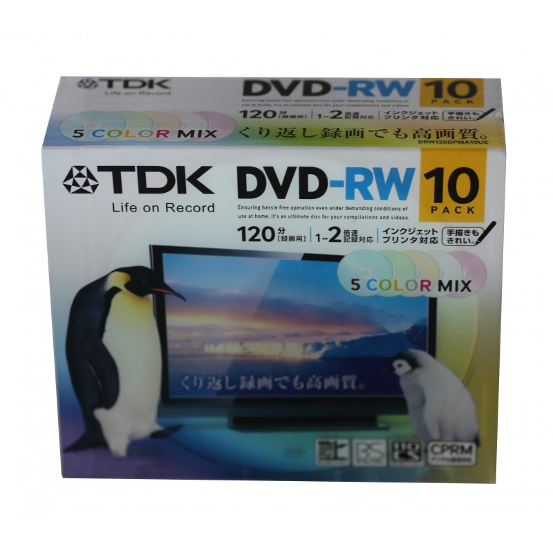 Tdk DVD-RW 4.7GB 120MIN 1-4X 10 lu Kututlu Printable
