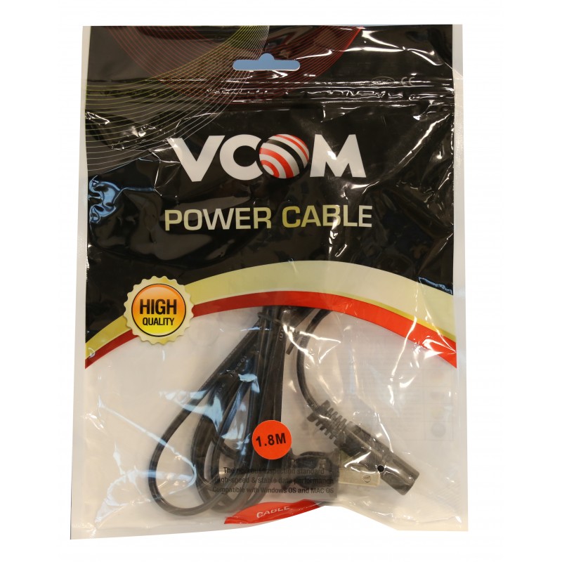 Vcom CE033-1.8MT Amerikan Uçlu Teyp Power Kablosu