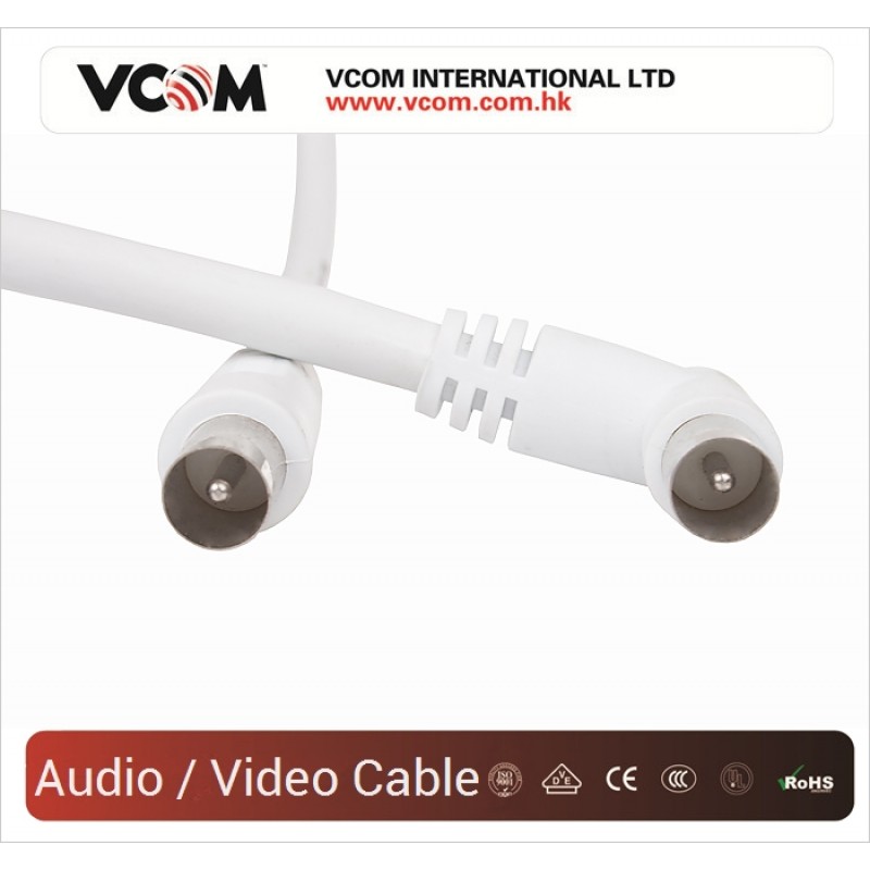 Vcom CV601R 1.8mt Analog Beyaz Tv Kablosu