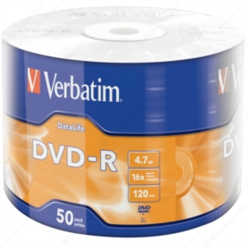 Verbatim 43791 DVD-R  Wrap Matt Silver 16x 4.7 50 li
