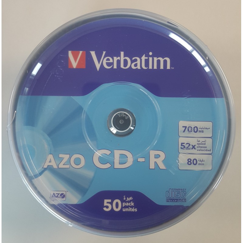Verbatim CD-R 50Lİ Azo 700Mb 52X 80Min (069726-02)