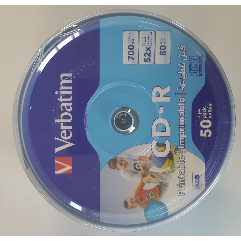Verbatim CD-R 50Lİ Printable 700Mb 52X 80Min (069727-02)