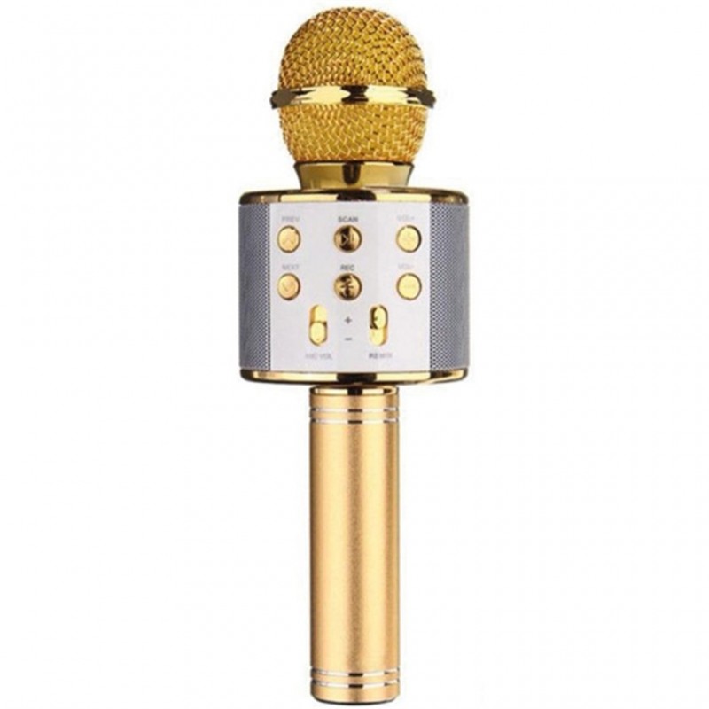 Wster Ws-858 Gold Bluetoot Karaoke Mikrofon